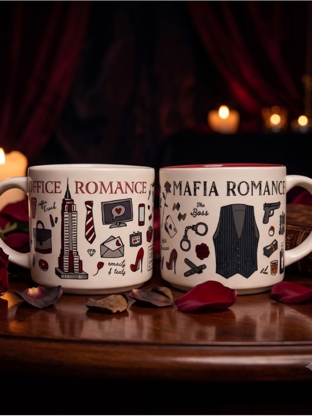 Dark Romance Office & Mafia Romance Ceramic Mug Set